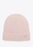 Czapki damskie - Czapka damska o puszystej fakturze różowa - miniaturka - grafika 1