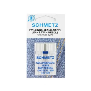 Schmetz Igły Igła Podwójna 4,0/100 Do Jeansu - Akcesoria i części do maszyn do szycia - miniaturka - grafika 1