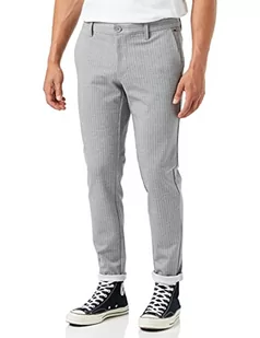 ONLY & SONS spodnie męskie mark paski, jasnoszary melanżowy, 32W / 32L - Spodnie męskie - miniaturka - grafika 1