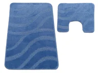 Dywaniki łazienkowe - Niebieski zestaw dywaników łazienkowych S0-F75 - miniaturka - grafika 1