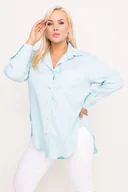 Koszule damskie - Miętowa Koszula SENTURI - Tono - miniaturka - grafika 1