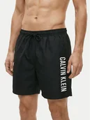 Kąpielówki męskie - Calvin Klein Swimwear Szorty kąpielowe LV00N61047 Czarny Regular Fit - miniaturka - grafika 1
