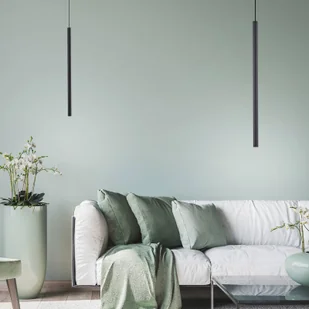 Paul Neuhaus Flute lampa wisząca LED 1-punktowa czarna - Lampy sufitowe - miniaturka - grafika 1