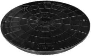 Pokrywa tworzywowa PP dn 425mm, klasa A15=1.5t, na rurę trzonową korugowaną 425mm, kolor czarny (studnia Diamir 425NW) - Odpływy liniowe - miniaturka - grafika 1