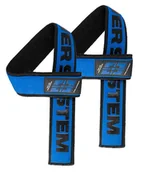 Pozostały sprzęt i akcesoria do ćwiczeń - Power System Paski Lifting Straps Duplex - Black/Blue - miniaturka - grafika 1