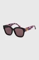 Okulary przeciwsłoneczne - Gucci okulary przeciwsłoneczne damskie kolor czarny - miniaturka - grafika 1