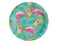 Dekoracje i nakrycia stołu na imprezę - Talerzyki Flamingi - 23 cm - 8 szt. - miniaturka - grafika 1