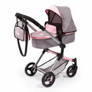 Wózki dla lalek - Bayer Wózek dla lalek Neo Vario, szaro-różowy - miniaturka - grafika 1