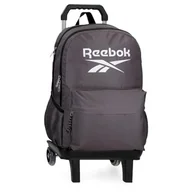 Plecaki szkolne i tornistry - Reebok Boston Plecak Szkolny Dwukomorowy z Przenośnym Wózkiem 15,6 cala Szary 31x44x15 cm Poliester by Joumma Bags, Szary, 31x44x15 cms, Dwukomorowy plecak szkolny z wózkiem - miniaturka - grafika 1