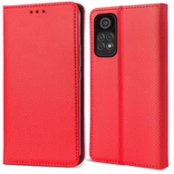 Portfele - Moozy Etui z klapką do Xiaomi Redmi Note 11 Pro 5G/4G, czerwone - Inteligentne etui z klapką magnetyczną Flip Folio Etui-portfel z uchwytem na kartę.. - miniaturka - grafika 1