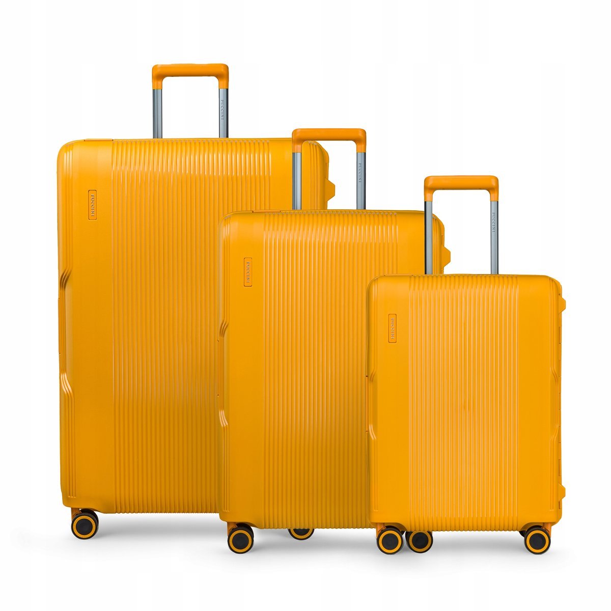 PUCCINI Zestaw WALIZEK Podróżnych Komplet Twarde Polipropylen 3w1 PP022 6