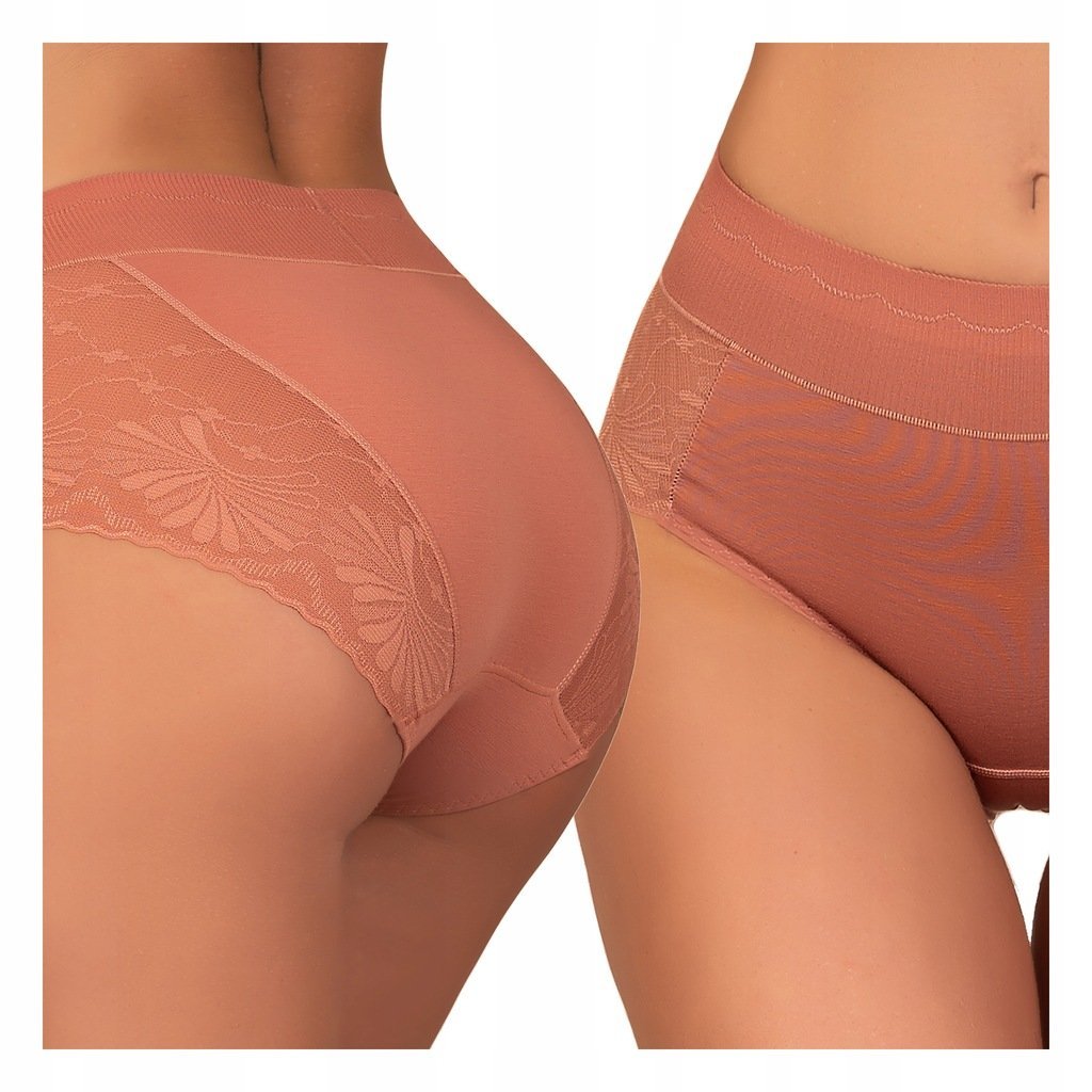 WISKOZOWE wyszczuplające majtki MODELUJĄCE korygujące FIGI koronkowe