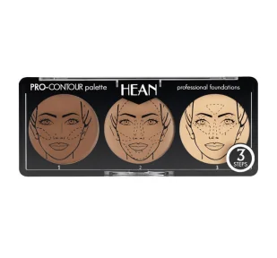 HEAN Paletka do konturu twarzy 3 kolory - Pro-Countour Palette - Bronzery i konturowanie twarzy - miniaturka - grafika 4