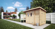 Altany ogrodowe - Domek ogrodowy Mlecz z narzędziownią i drewutnią - MEGIW - miniaturka - grafika 1