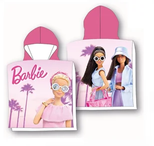 Ręcznik plażowy dziecięcy poncho 55x110 Barbie - Okrycia kąpielowe dla dzieci - miniaturka - grafika 1