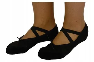 BALETKI DO TAŃCA CZARNE TRADYCYJNE r.37 - 24cm - Moda i Uroda OUTLET - miniaturka - grafika 1