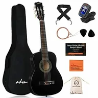 Gitary akustyczne - Adm Zestaw Do Gitary Klasycznej Dla Dzieci 1/4, Zestaw Gitarowy Dla Początkujących Z Torbą Na Koncert, Tunerem Z Klipsami, Paskiem, Kostkami, Dodatk.. - miniaturka - grafika 1