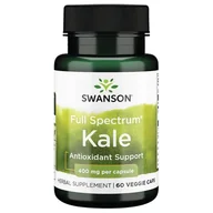 Suplementy naturalne - Swanson - Jarmuż, Kale, 400mg, 60 vkaps - miniaturka - grafika 1