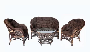 Zestaw mebli rattanowych STORCZYK -  ciemny rattan - Meble ogrodowe - miniaturka - grafika 1