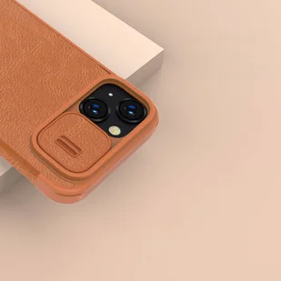 Nillkin Qin Leather Pro Case etui iPhone 14 osłona na aparat kabura pokrowiec obudowa z klapką czarny - Etui i futerały do telefonów - miniaturka - grafika 10