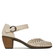 Półbuty damskie - Półbuty Rieker 40902-60 Beżowy - miniaturka - grafika 1