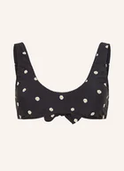 Stroje kąpielowe - Seafolly Góra Od Bikini Bralette Daisychain schwarz - SEAFOLLY - miniaturka - grafika 1