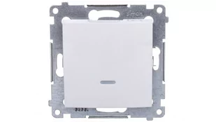 Kontakt Kontakt_Simon Łącznik jednobiegunowy z podświetleniem LED (moduł) 16AX. 250V. zaciski śrubowe biały DW1AL.01/11 - Wyłączniki światła i elektryczne - miniaturka - grafika 1