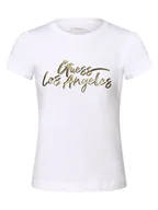 Koszulki i topy damskie - GUESS - T-shirt damski, biały - miniaturka - grafika 1