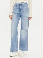 Spodnie damskie - Tommy Jeans Jeansy Claire DW0DW19608 Niebieski Wide Leg - miniaturka - grafika 1