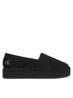 Espadryle damskie - Calvin Klein Jeans Espadryle Flatform Esdparille Mg/Hdw YW0YW01737 Czarny - miniaturka - grafika 1