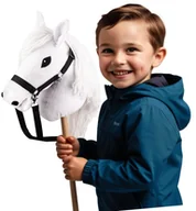 Maskotki i pluszaki - Duży Hobby Horse Koń Konik Na Kiju kijku patyku A3 Biały dla dzieci dziecka - miniaturka - grafika 1