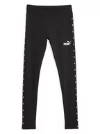Spodnie sportowe damskie - Puma Legginsy sportowe "ESS Tape" w kolorze czarnym - miniaturka - grafika 1