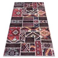 Dywany - Dywan do prania ANDRE 2305 Orientalny patchwork, antypoślizgowy - bordo / brązowy wielokolorowy 160x220 cm - miniaturka - grafika 1