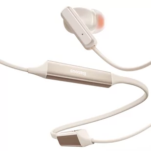 Baseus Bowie U2 Bluetooth (Neckband) kremowo-białe - Słuchawki - miniaturka - grafika 4
