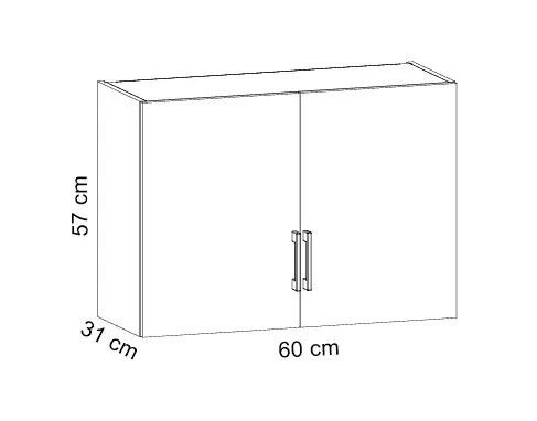 Szafka kuchenna 60 cm wisząca górna Dąb Craft Złoty PRODUCENT
