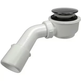 New Trendy syfon do brodzika 50 mm chrom/czarny S-0040 - Syfony - miniaturka - grafika 1