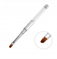 Pędzle do makijażu - Pędzelek Do Żelu z Cyrkoniami Naturalne Włosie #6 - miniaturka - grafika 1