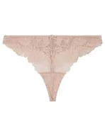 Majtki damskie - Women'secret Stringi Koronka Mikrofibra Różowy, Różowy, L - miniaturka - grafika 1