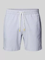 Kąpielówki męskie - Spodenki kąpielowe ze wzorem w paski model ‘Seersucker’ - miniaturka - grafika 1