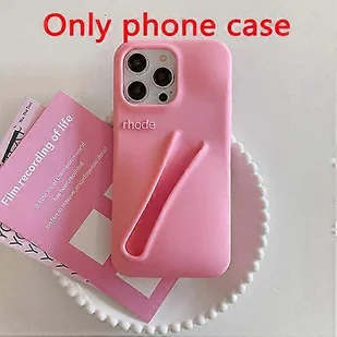 Uchwyt na błyszczyk Etui na telefon Bogini do iPhone'a 15 14 Plus 13 12 11 Pro Max Hot R-Rhodees Lipstick Hole Cover Różowy Iphone 15 - Etui i futerały do telefonów - miniaturka - grafika 1