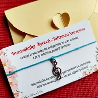 Bransoletki - KLUCZ WIOLINOWY Bransoletka Życzeń Talizman Szczęścia/GiovanniDivine - miniaturka - grafika 1