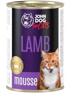 JohnDog For cats Mousse jagnięcina mus 400g - Mokra karma dla kotów - miniaturka - grafika 1