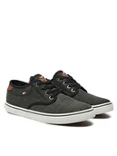 Trampki męskie - WRANGLER CZARNE MĘSKIE TRAMPKI TKANINA Z BRĄZOWYMI DETALEM 43 U_A - miniaturka - grafika 1