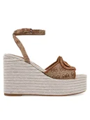 Espadryle damskie - Guess Espadryle FLJTEE FAL04 Beżowy - miniaturka - grafika 1