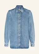 Bluzki damskie - Tommy Hilfiger Bluzka Jeansowa Lana blau - miniaturka - grafika 1