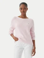 Swetry damskie - Tommy Hilfiger Sweter WW0WW44975 Różowy Regular Fit - miniaturka - grafika 1