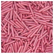 Dodatki do ciast w proszku - POSYPKA CUKROWA na tort MAKARONIKI PAŁECZKI różowy DEKORACJE urodziny 20g - miniaturka - grafika 1