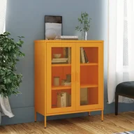Szafy - Vidaxl Szafka, Musztardowa, 80X35X101,5 Cm, Stalowa - miniaturka - grafika 1