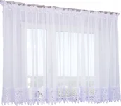 Firany - FIRANA PROSTA GOTOWA GIPIURA 500X140 KORONKA - miniaturka - grafika 1