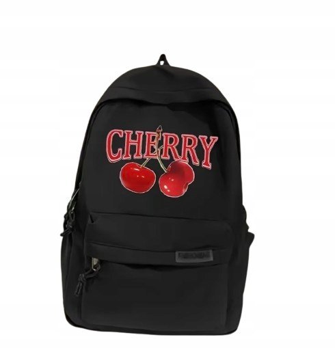 Damski Plecak Szkolny z Czereśniami Cherry Wisienki Y2K Modny Prezent